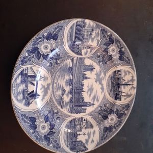 GORGEOUS VTG Weatherby England Blue Transfer London Souvenir 10" Collector Plate